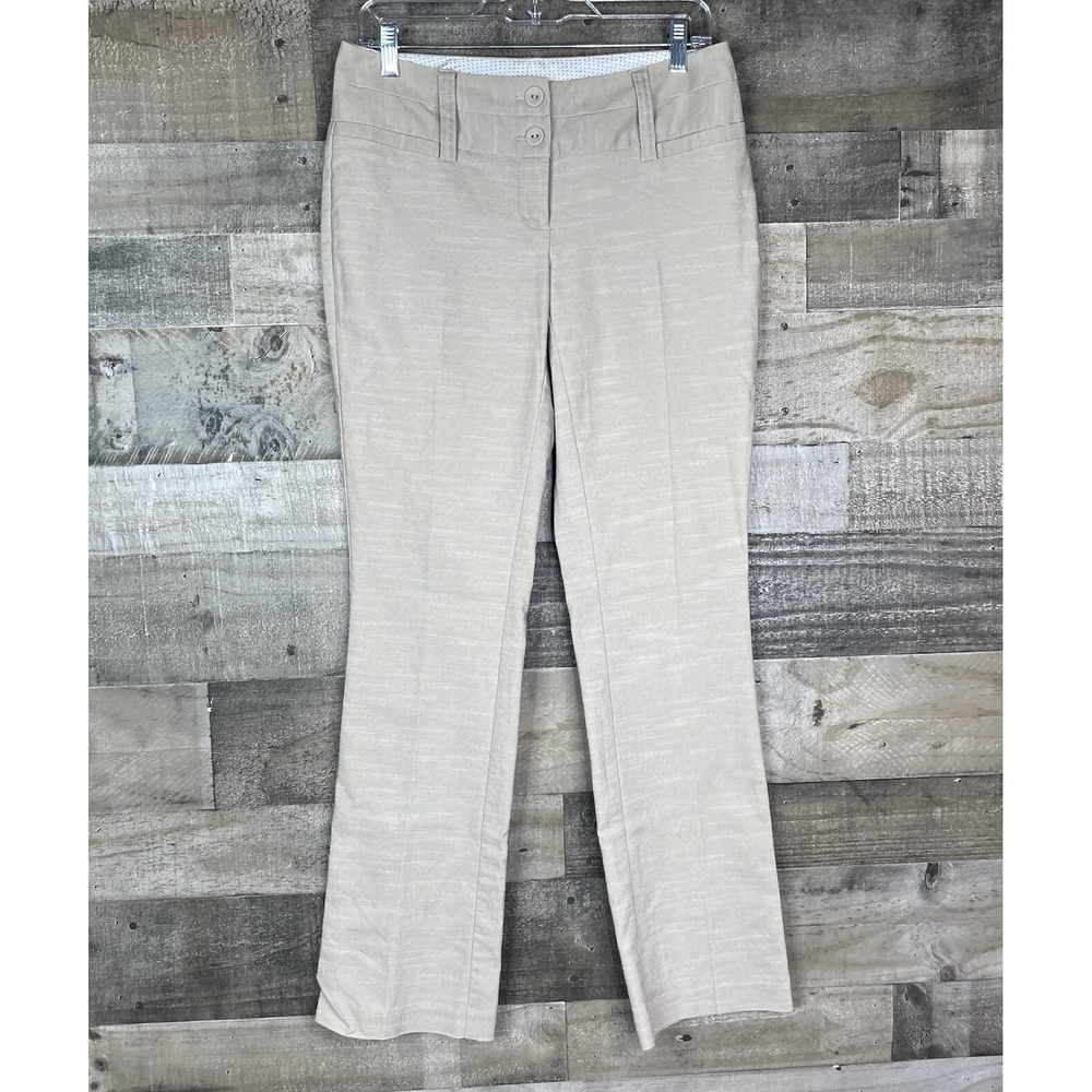 Maurices Pants Womens 1 2 Regular Tan‎ Khaki Trousers Stretch Double Button Work